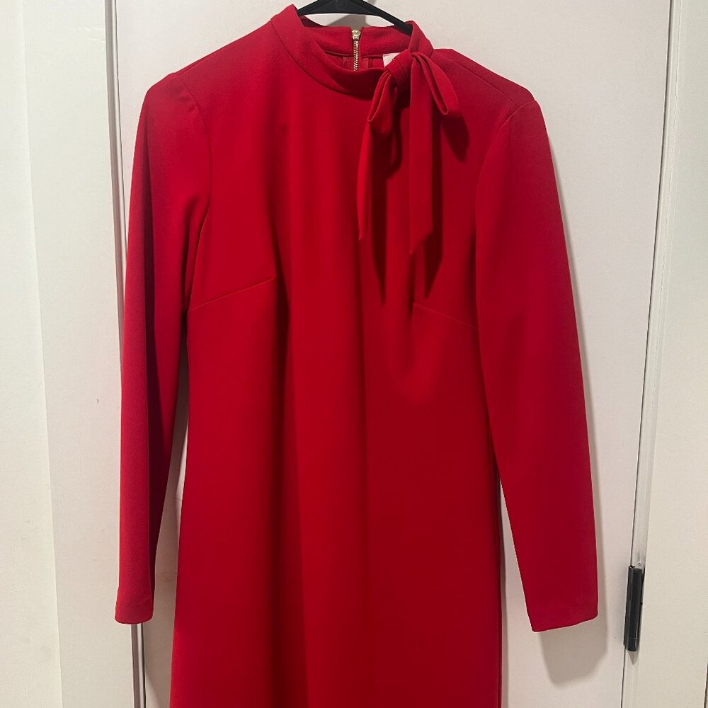 Calvin Klein Red Bow Dress Size 4- great condition